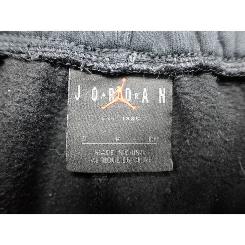 Jordan Sweatpants Men Size S Black Zipper Pockets‎ CQ6673-010 Joggers